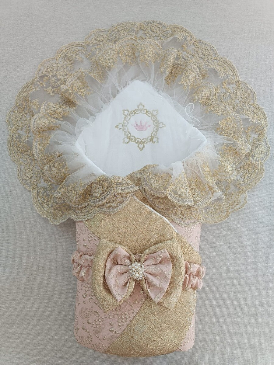 Swaddle Blanket with Tulle and Bow
