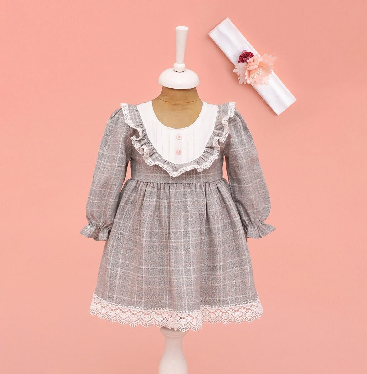 Baby Girls Dress with Headband 3-18M