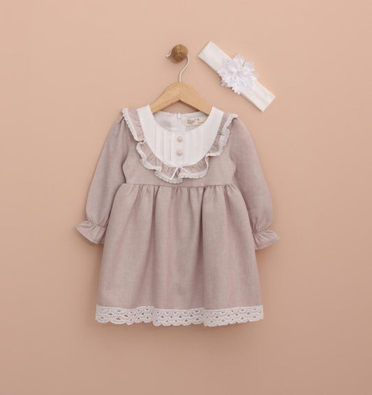 Baby Girl Dress with headband 3-18M
